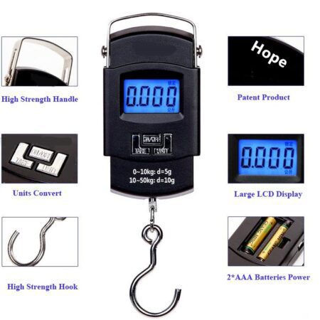 Portable electronic scale WH-A08 Mini scale | Digital Hand weight Scale