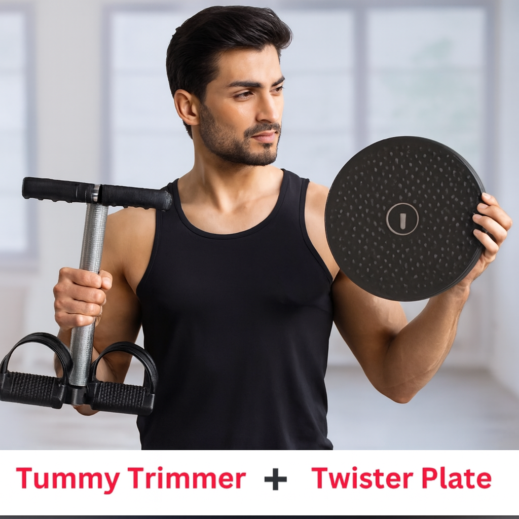 Twister Exercise Machine & Tummy Trimmer | Home Gym Fitness Equipment Set (Double Spring)