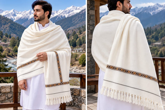 Pashmina special white shawal